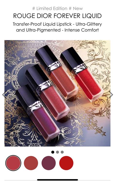 rouge dior forever liquid glitter limited edition|Rouge Dior forever liquid swatches.